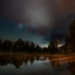 1st PrizeMulti-Scape In Class 3 By John Whitmore For Meteors Over Colton Pond SEP-2024